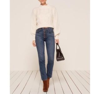 Reformation Winona Button Front Jeans